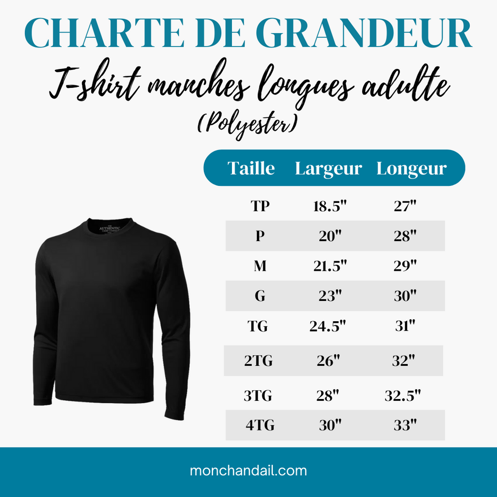 Chandail à manches longues pour adulte - Grizzly (Poitrine)