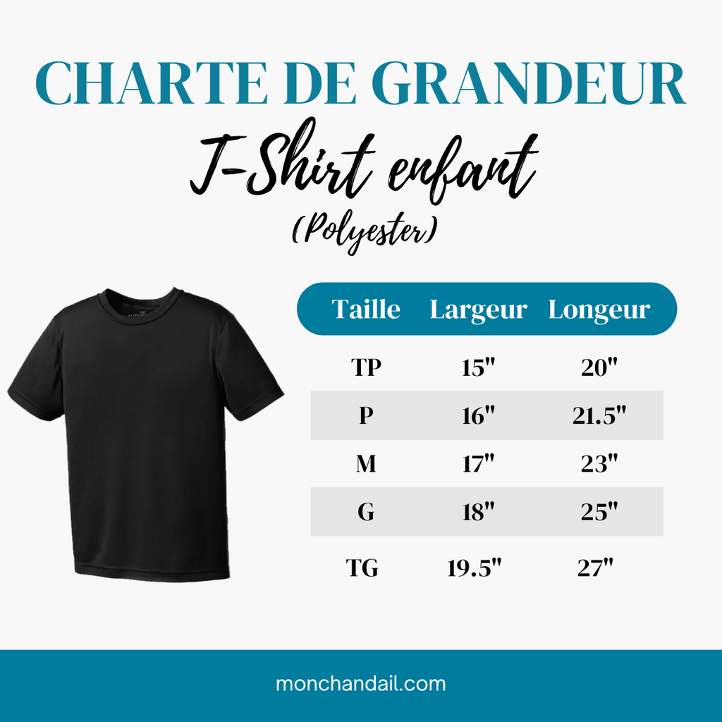 Chandail à manches courtes pour enfant - Grizzly (Poitrine)