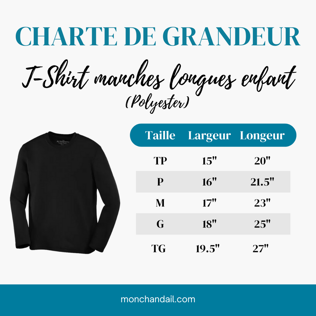 Chandail à manches longues pour enfant - Grizzly (poitrine)