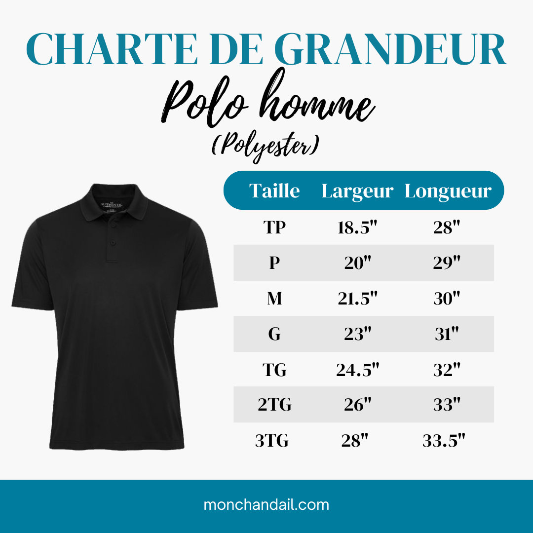 Polo pour homme - Grizzly de Sainte-Julie