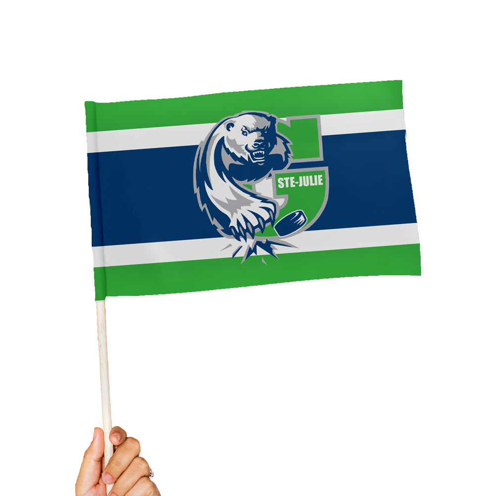Drapeau sur tige de bois - Grizzly