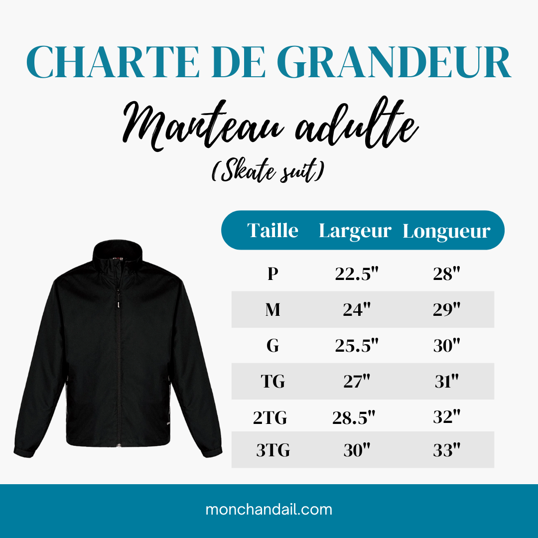 Manteau style "skate suit" pour adulte - Grizzly