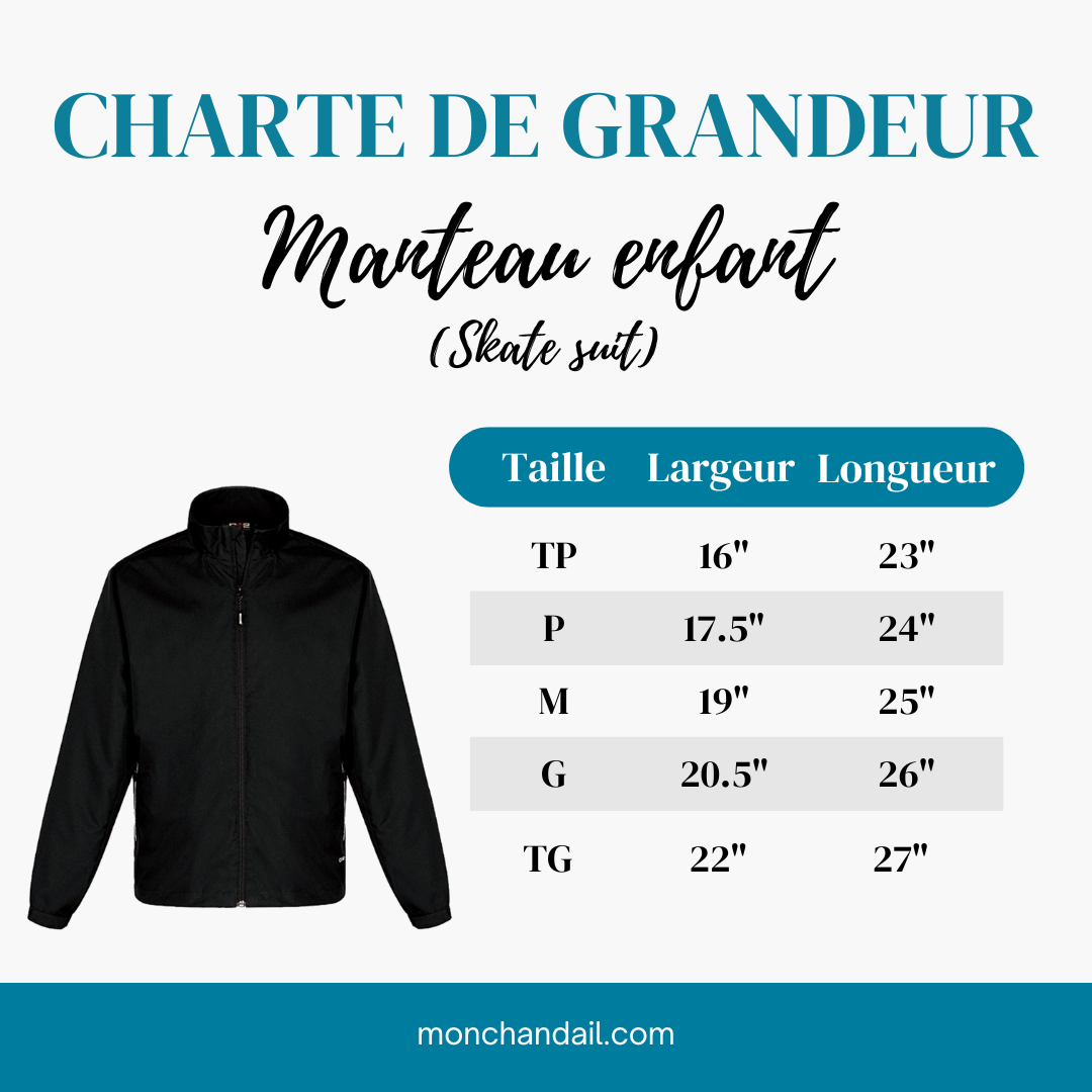 Manteau style "skate suit" pour enfant - Grizzly