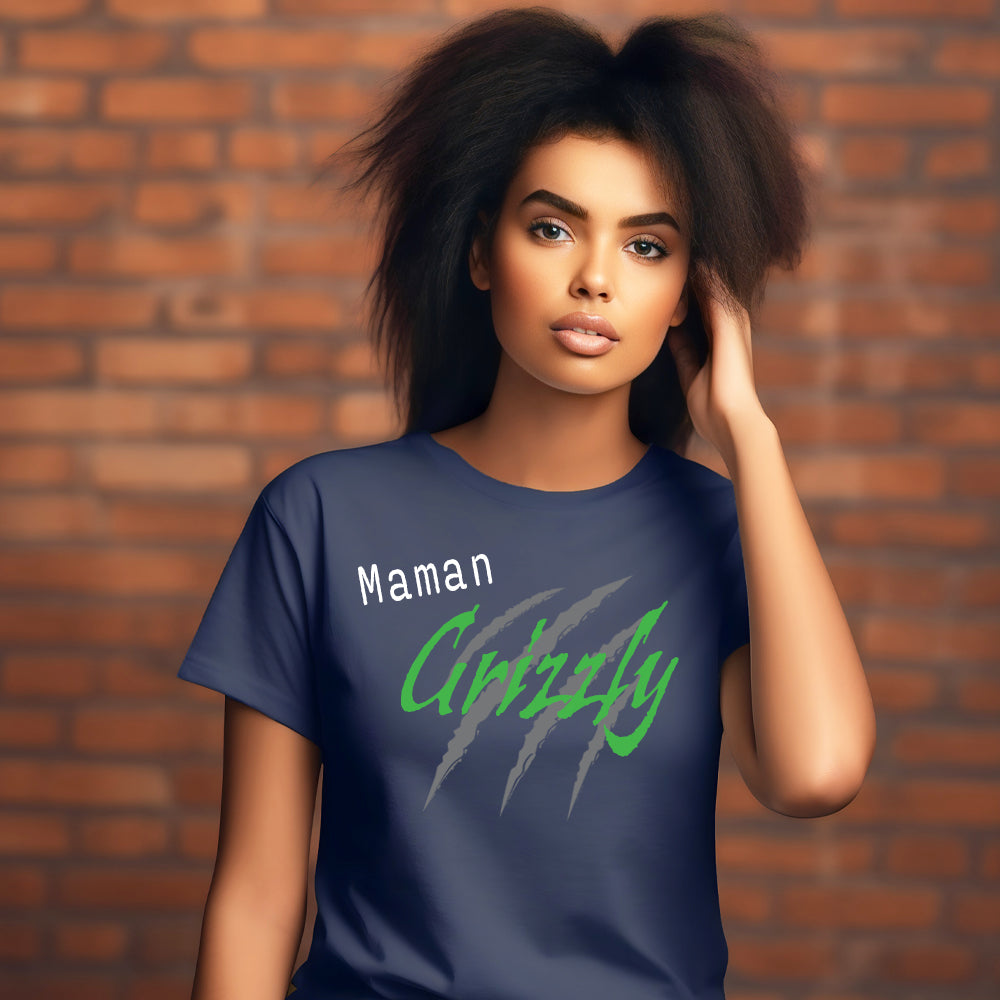 T-shirt adulte - Maman Grizzly