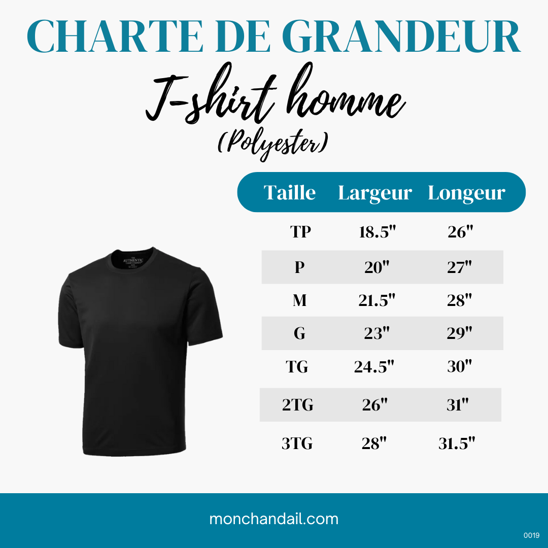 T-shirt 100% polyester pour adulte - CPV Sainte-Julie