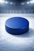 Rondelle de hockey bleue